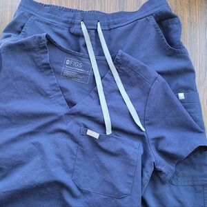 Figs Navy Blue Scrub Set, Size S/XS
